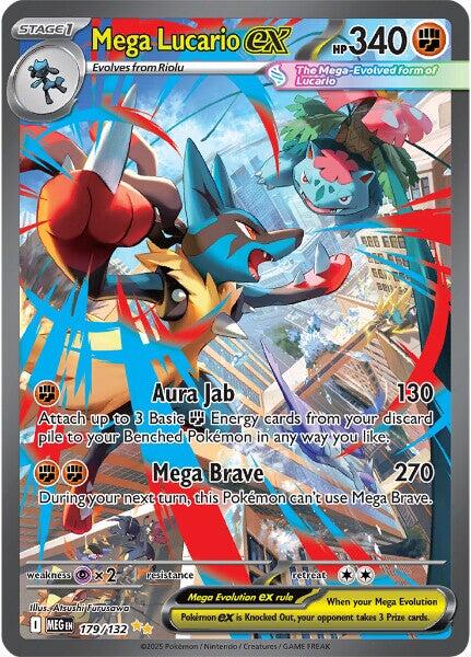 Mega Lucario ex 179/132 Pokemon Card