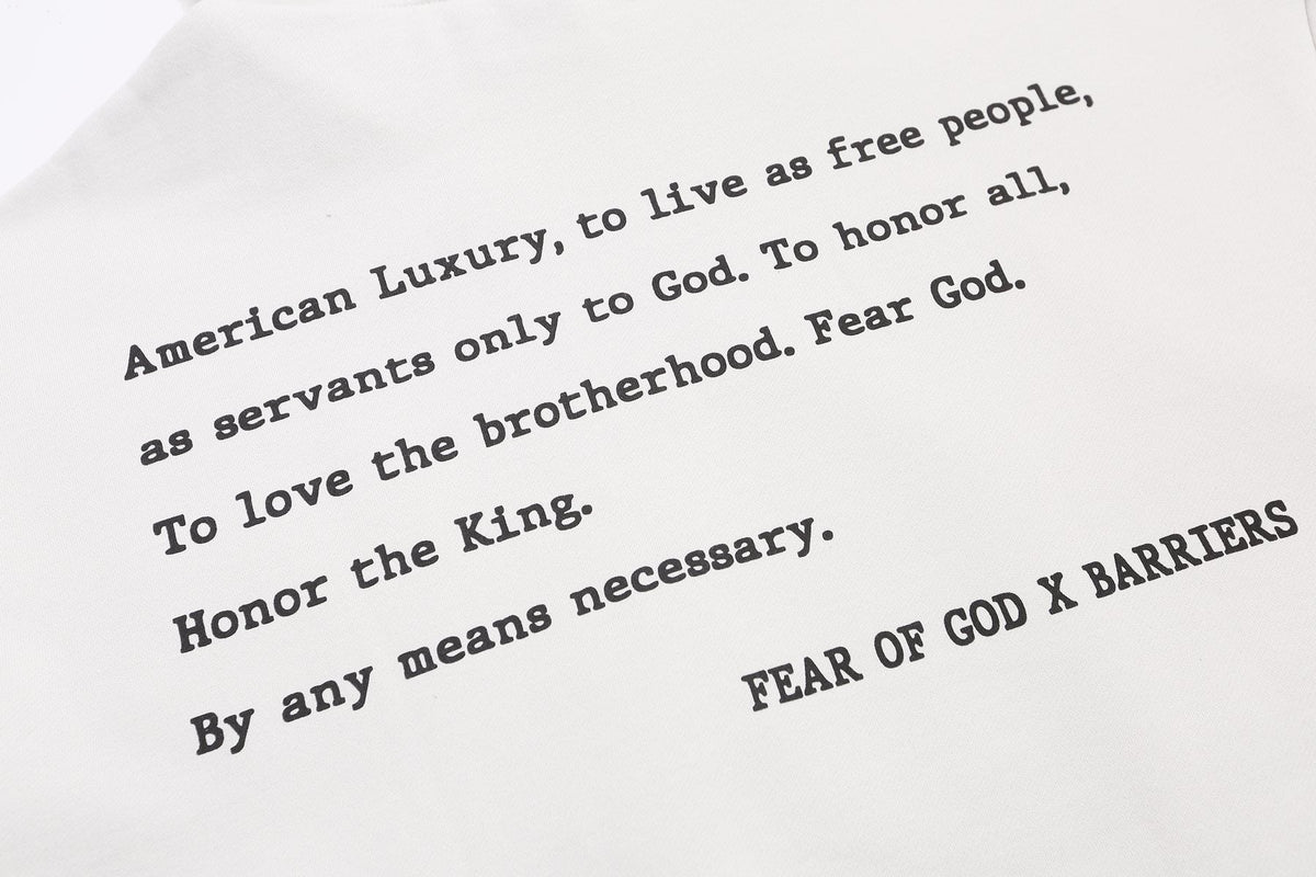 Fear of God x Barriers Front & Back Graphic Hoodie — detail