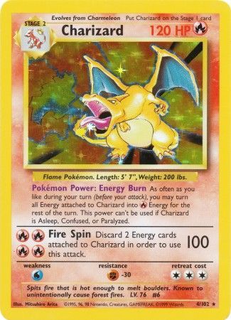 Charizard 4/102 Pokemon Card